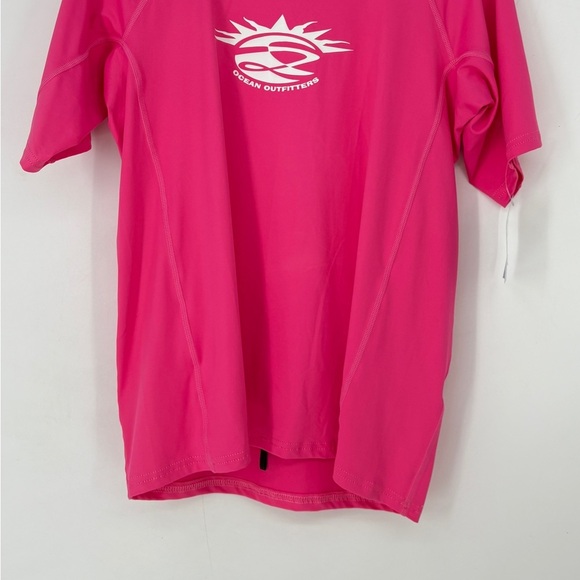 Ocean Outfitters Hot Pink Rash Guard Tee Short Sleeve‎ Top Women's Small 100% UV - Picture 7 of 9